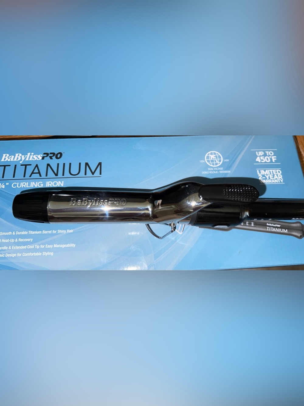 BaBylissPRO Titanium Curling Iron 1 1/4”
